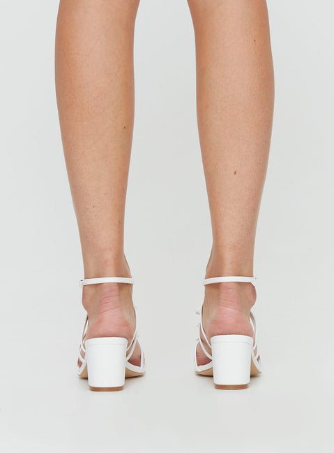 Donna Bow Heels White