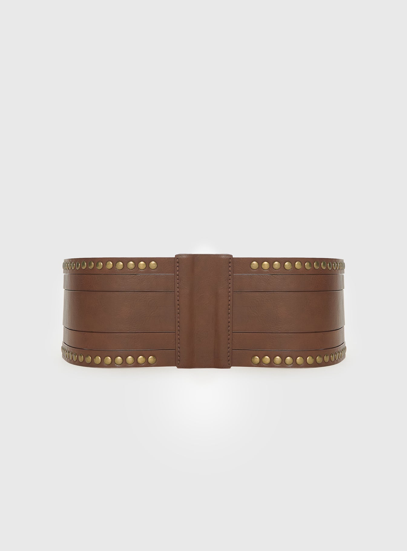 Vanish Faux Leather Belt Brown