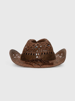 Hazie Cowboy Hat Dark Brown