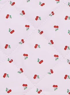 On A Cloud Quilted Pouch Pink Cherry