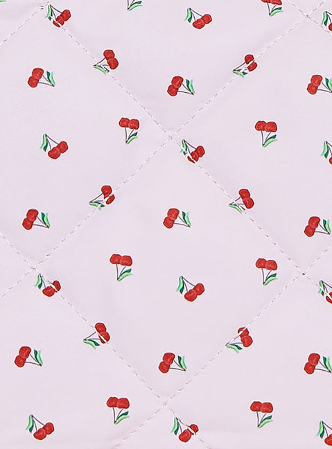 On A Cloud Quilted Pouch Pink Cherry