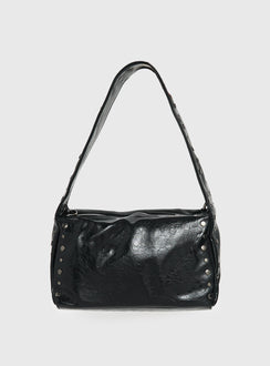 Kaiser Stud Detail Shoulder Bag Black