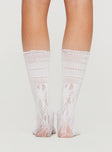 Arneway White Frill Sock White