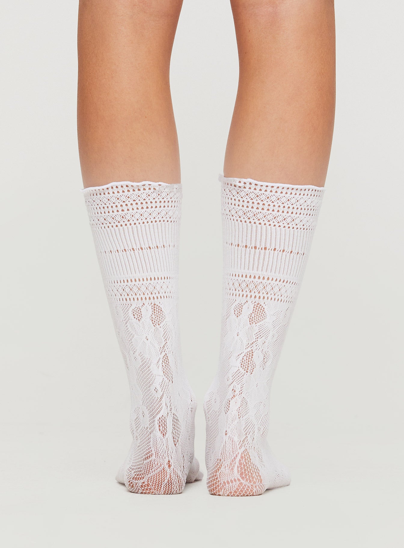 Arneway White Frill Sock White