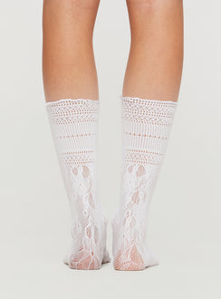 Arneway White Frill Sock White