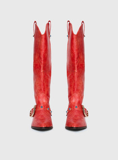 Rhode Cowboy Boots Red