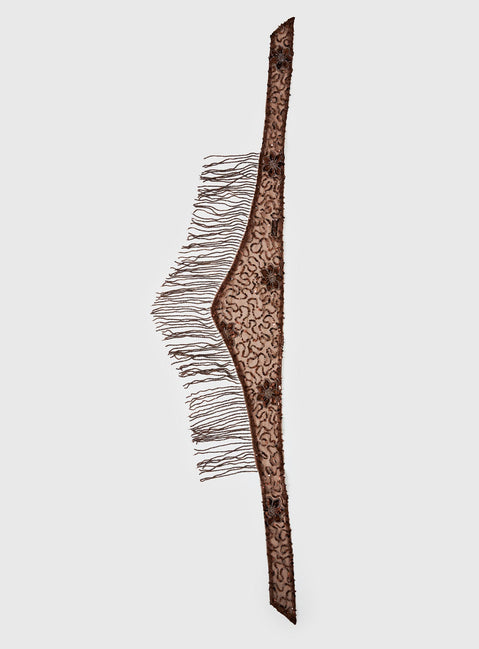 Stay Chill Tassel Detail Sheer Belt Brown