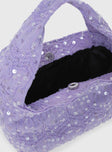 Pick Sides Sequin Bag Purple