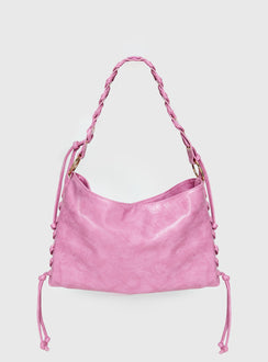 Amadea Tie Detail Shoulder Bag Pink