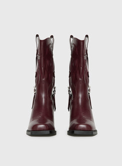 Cypress Western Boots Burgundy