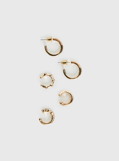 Mylla Cuff And Earring Pack Gold