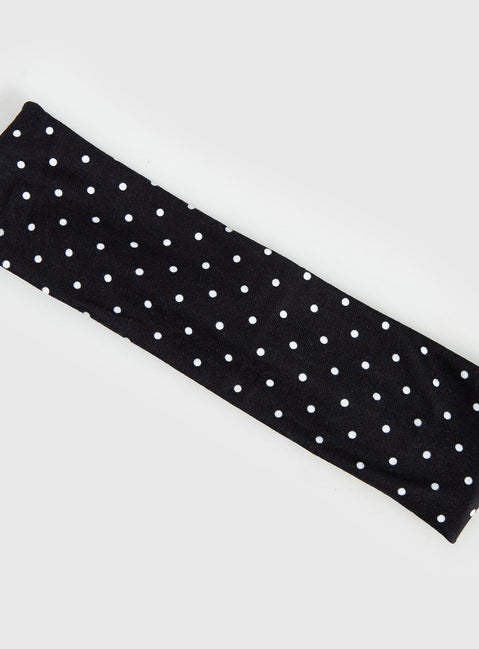 The Juney Headband Black Polka Dot
