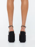 Joella Platform Heels Black