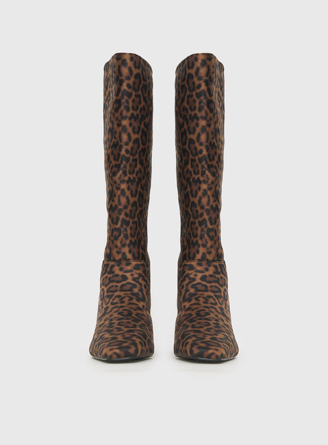 Billini Jovie Knee High Boots Leopard