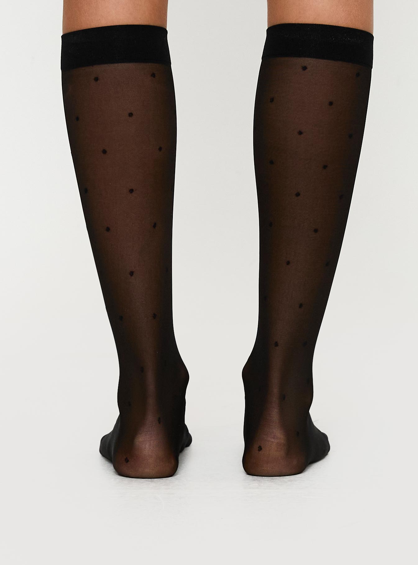 Audley Sheer Knee High Socks Black