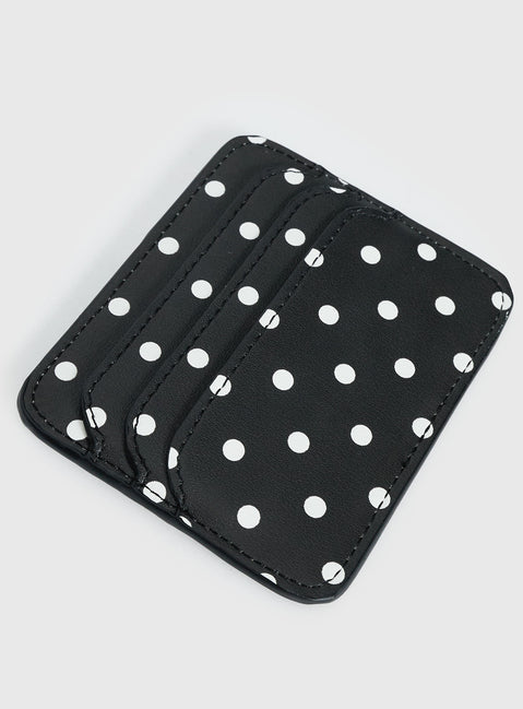 Kiss Of Life Cardholder Black Polka