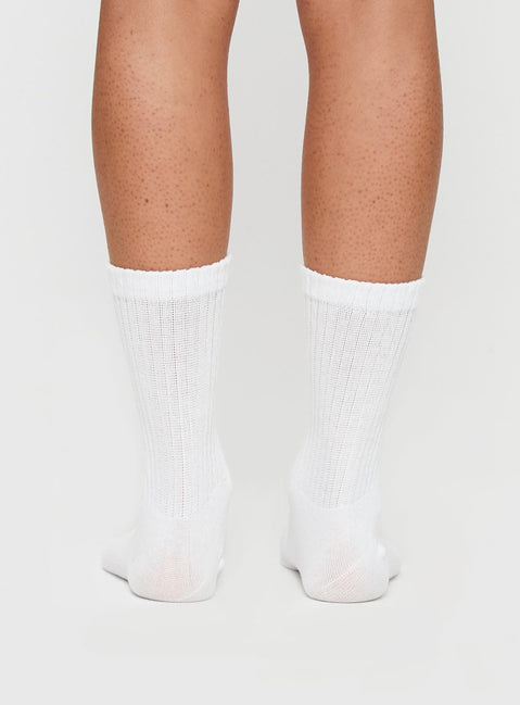 Sama Slouch Sock White