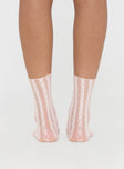 Spanlow Sheer Socks Pink