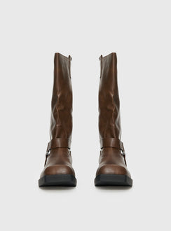 Wrecked Western Boots Brown