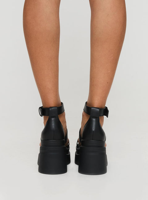 Adelle Platform Heels Black