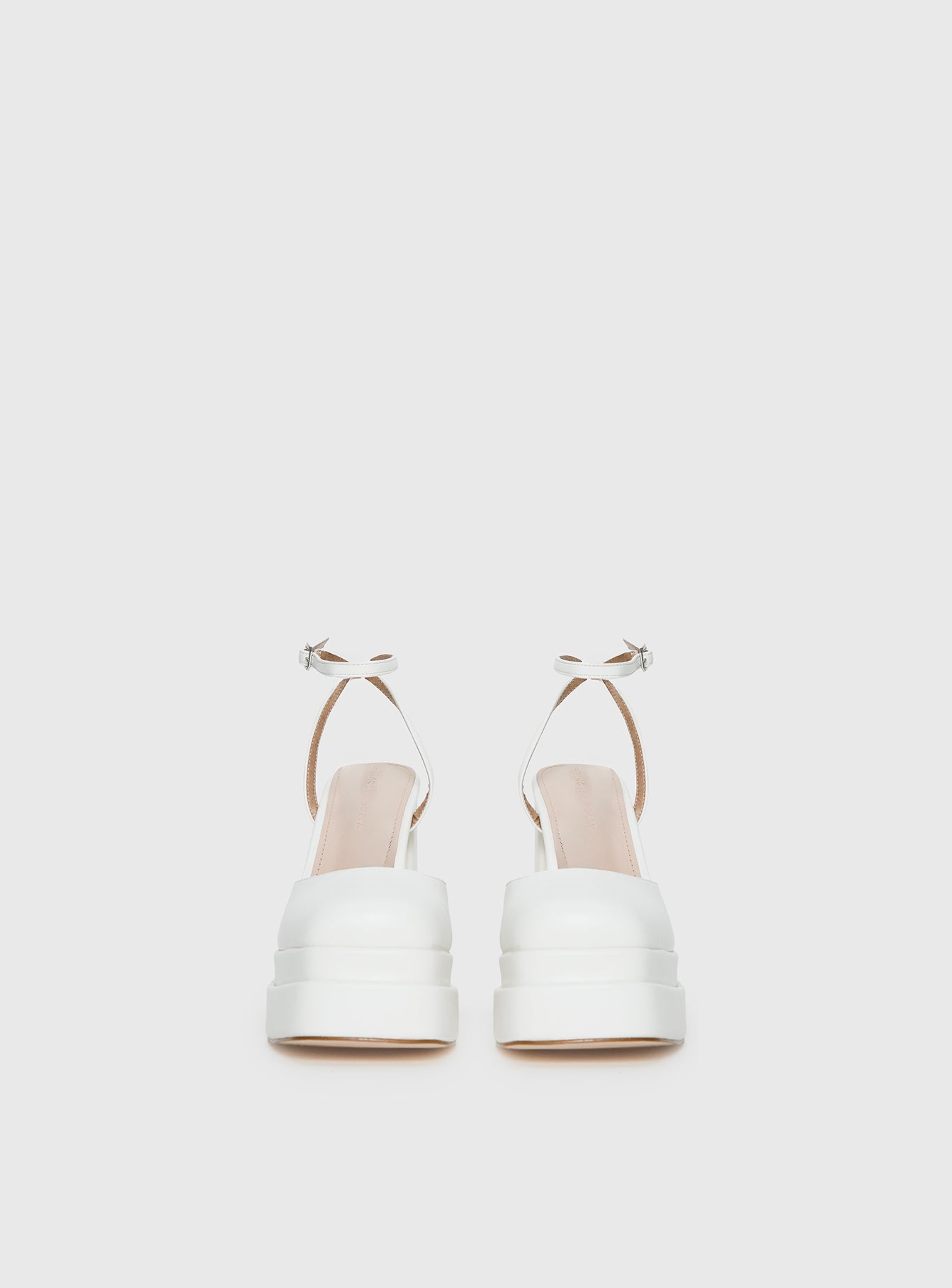 Alto Platform Heels Matte White