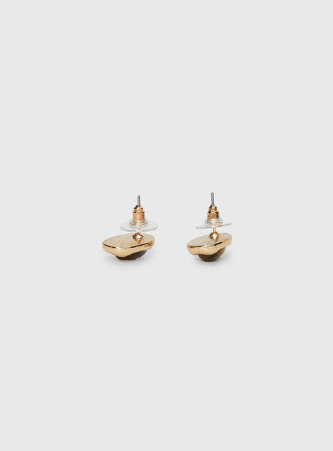 Around The Corner Earrings Gold