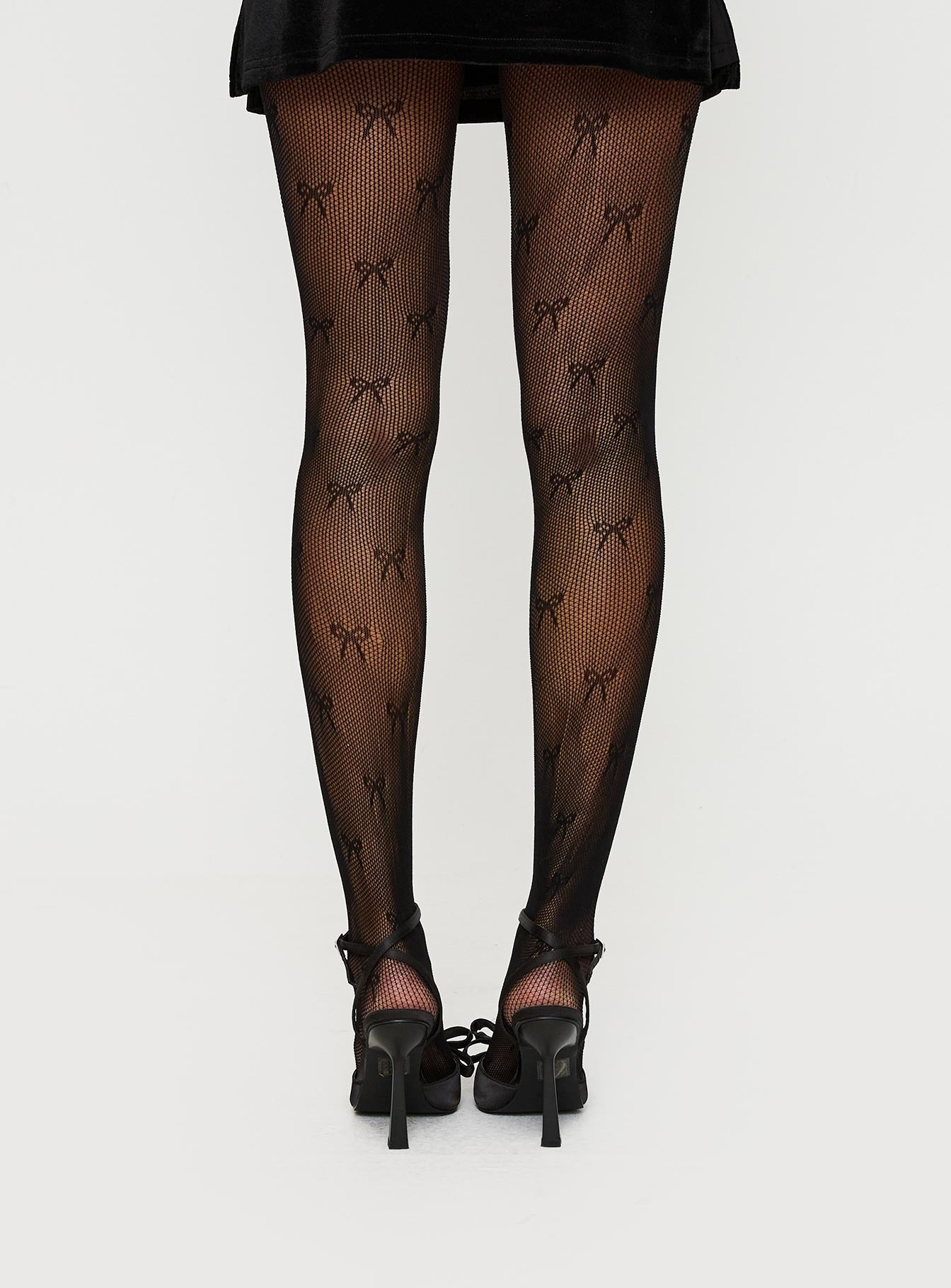 Nexus Bow Detail Stockings Black