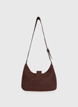 Orange County Faux Suede Bag Brown