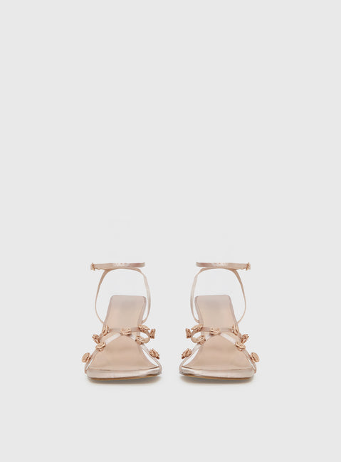 Billini Brynlee Heels Champagne Satin