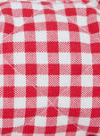 Belize Pouch Red Gingham