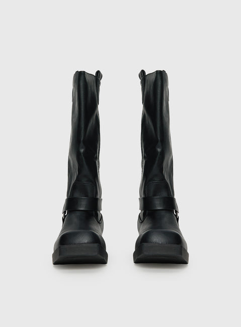 Wrecked Western Boots Black