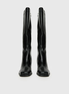 Renzo Knee High Boots Black