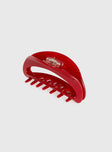 Luminara Claw Clip Red