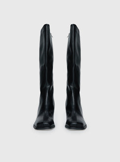 Renzo Knee High Boots Black
