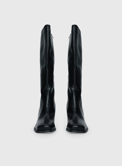 Renzo Knee High Boots Black