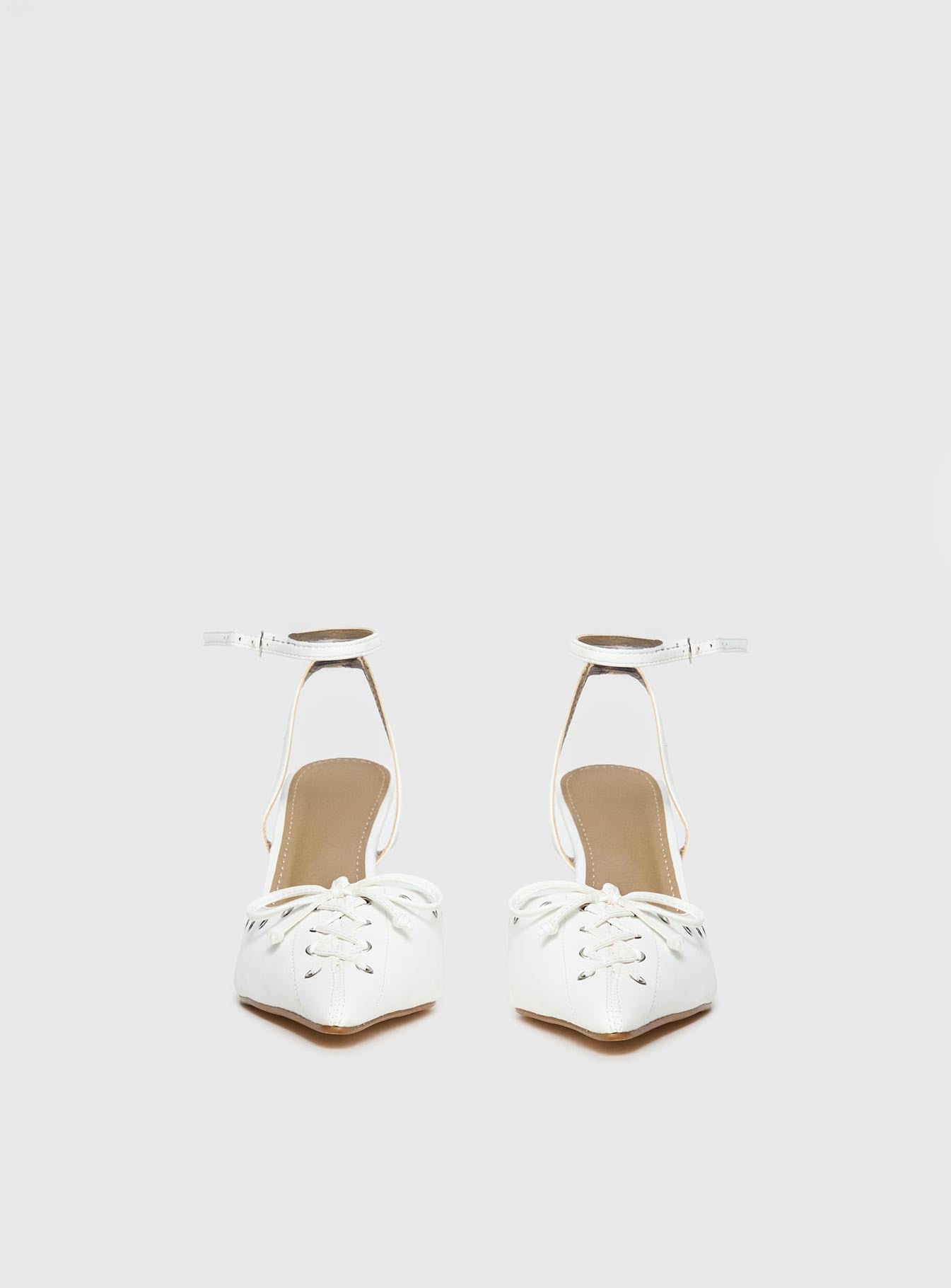 Nilah Pointed Toe Heels White
