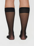 Mysteria Sheer Socks Black