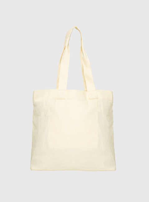Grazia Tote Bag Cream / Red