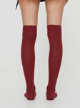 Stockings Knit-like material, thigh-high design