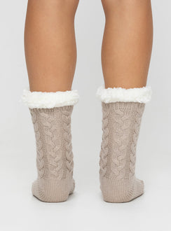 Winter Socks Soft fleece lining, grip on sole 