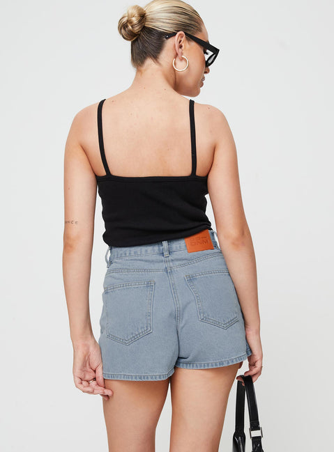 Merthyr Denim Skort Mid Wash Princess Polly high-rise 