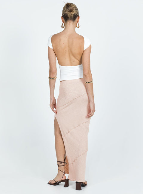 product Oscar Split Maxi Skirt Beige Princess Polly  Maxi 