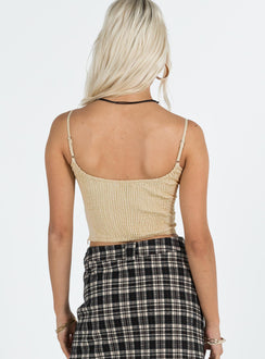 product Princess Polly Sleeveless Square Neck  Virtue Top Beige