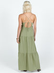 Princess Polly Square Neck  Chelsea Maxi Dress Sage Green