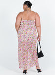 Princess Polly Scoop Neck  Emily Maxi Dress Pink Floral Curve