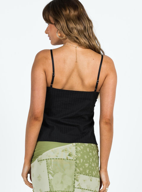 product Princess Polly Sleeveless Sweetheart  Lunya Top Black