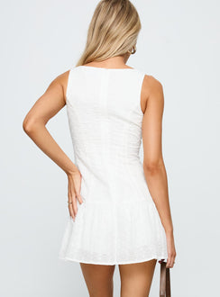 Veyla Frill Playsuit White