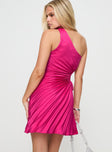 Princess Polly Asymmetric Neckline  Celestina One Shoulder Mini Dress Pink