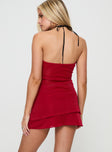 Carette Strapless Mini Dress Red Petite