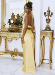 Odyssa Halter Maxi Dress Yellow